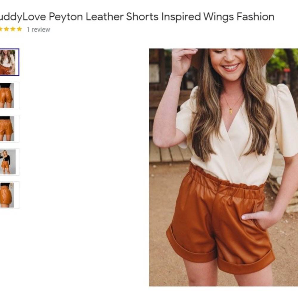 BuddyLove Peyton Brown Leather Shorts - Medium